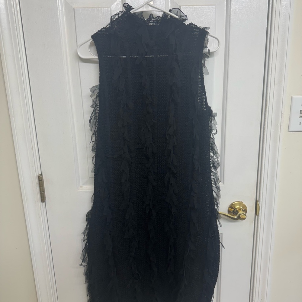 Chic Black Textured Mini Dress